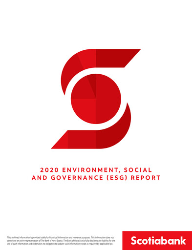 Thumbnail Scotiabank ESG Report 2020