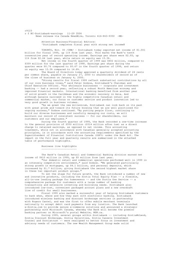 Thumbnail Scotiabank Financial Statement 1999
