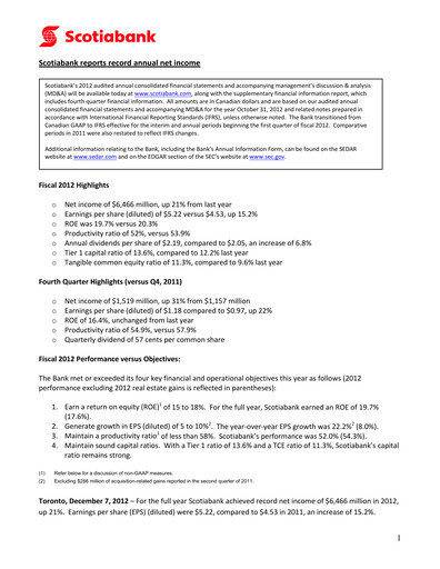 Thumbnail Scotiabank Financial Statement 2012