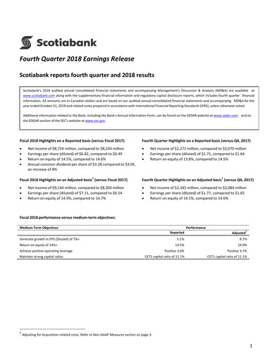 Thumbnail Scotiabank Financial Statement 2018
