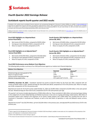 Thumbnail Scotiabank Financial Statement 2022