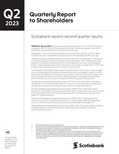 Miniature Scotiabank Rapport trimestriel 2023-q2