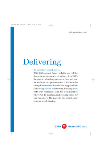 Thumbnail Bank of Montreal
 Annual Report 2003