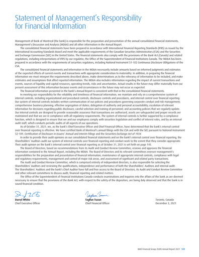 Thumbnail Bank of Montreal
 Financial Statement 2021