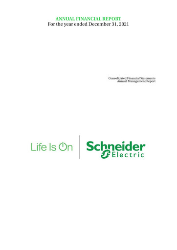 Thumbnail Schneider Electric Financial Statement 2021
