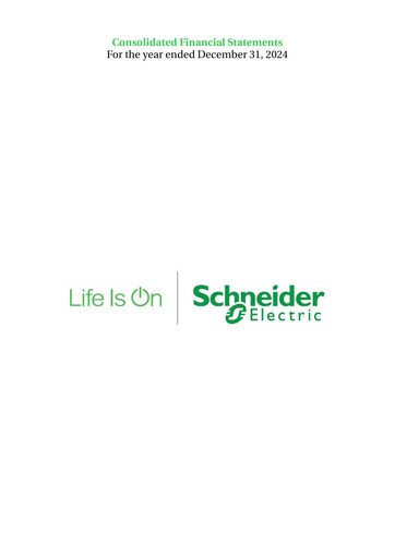 Thumbnail Schneider Electric Financial Statement 2024