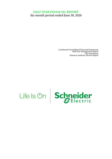 Thumbnail Schneider Electric Half-year Report 2020-h1