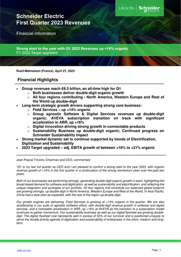 Thumbnail Schneider Electric Quarterly Report 2023-q1