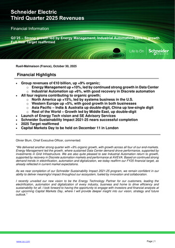 Thumbnail Schneider Electric Quarterly Report 2025-q3