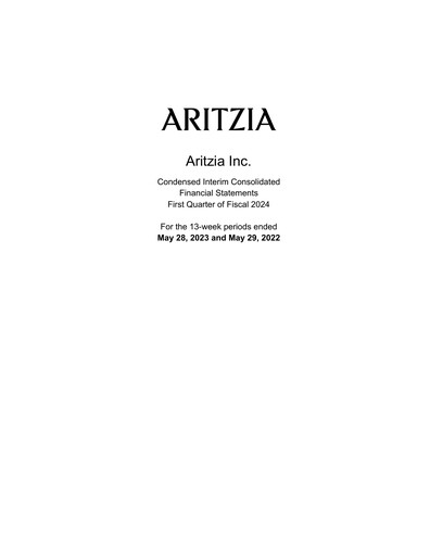 Vorschaubild Aritzia Quartalsbericht 2024-q1