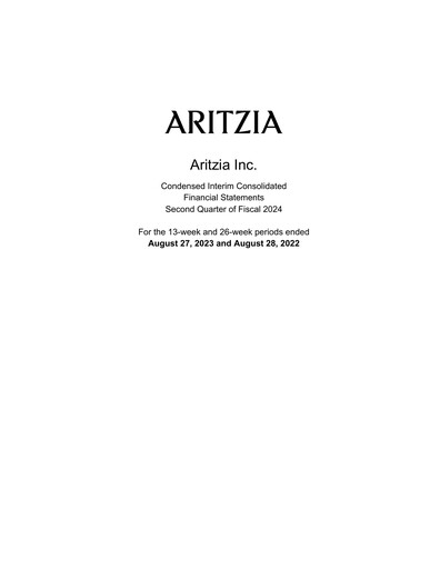 Vorschaubild Aritzia Quartalsbericht 2024-q2