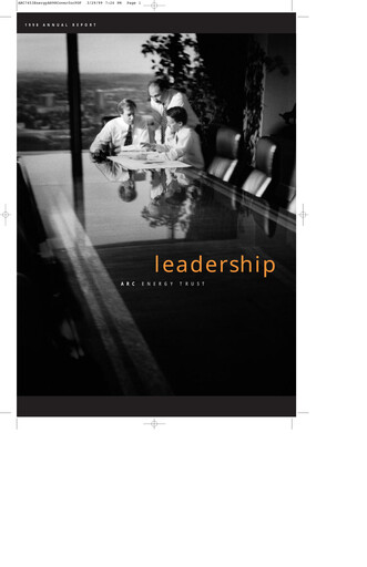Thumbnail ARC Resources
 Annual Report 1998