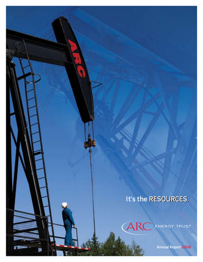 Thumbnail ARC Resources
 Annual Report 2006