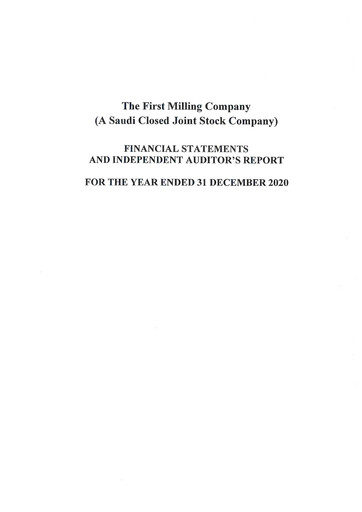 Thumbnail Anheuser-Busch Inbev Financial Statement 2020