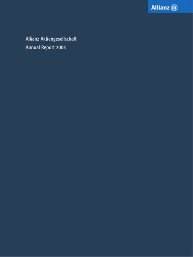 Thumbnail Allianz SE Annual Report 2003