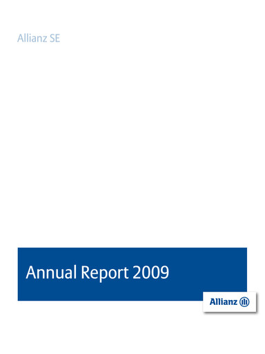 Thumbnail Allianz SE Annual Report 2009