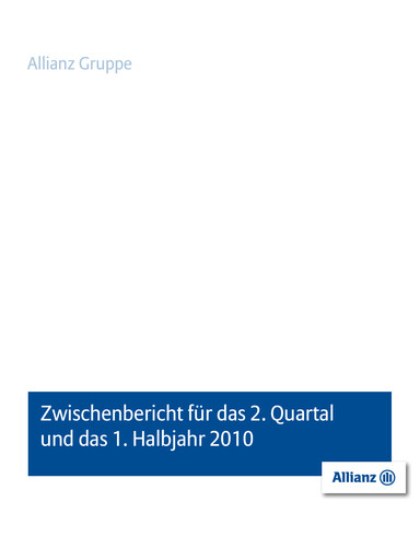Vorschaubild Allianz SE Quartalsbericht 2010-q2