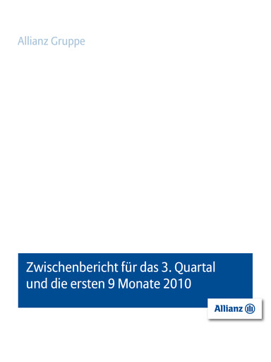 Vorschaubild Allianz SE Quartalsbericht 2010-q3