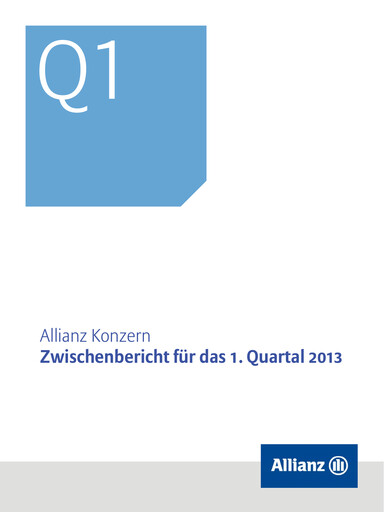 Vorschaubild Allianz SE Quartalsbericht 2013-q1
