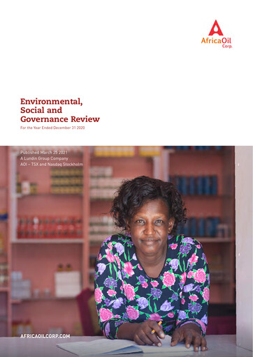Thumbnail Africa Oil ESG Report 2020