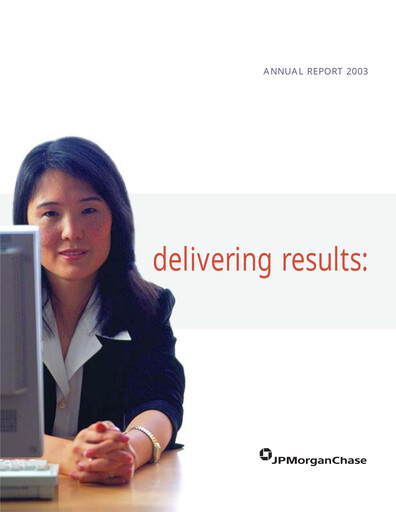Thumbnail JPMorgan Chase Annual Report 2003