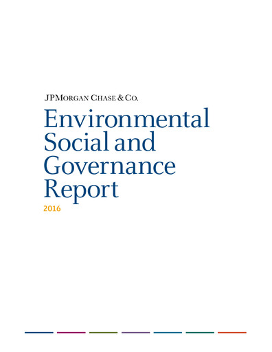 Thumbnail JPMorgan Chase ESG Report 2016
