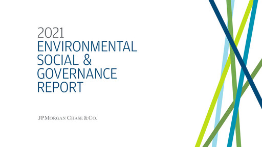 Thumbnail JPMorgan Chase ESG Report 2021