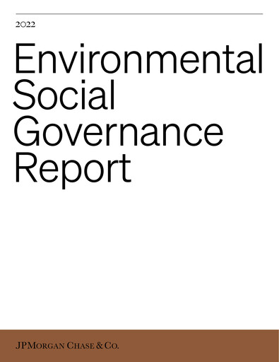 Thumbnail JPMorgan Chase ESG Report 2022
