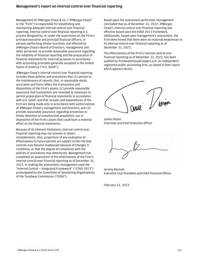 Thumbnail JPMorgan Chase Financial Statement 2022