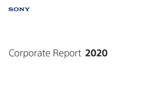 Thumbnail Sony Annual Report 2020