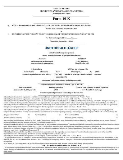 Thumbnail UnitedHealth Annual Report 2024