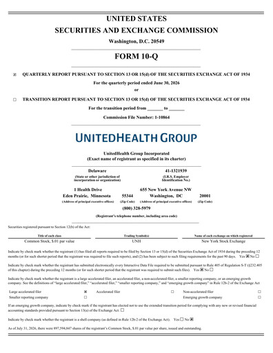 Thumbnail UnitedHealth Quarterly Report 2026-q2