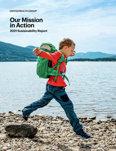 Thumbnail UnitedHealth Sustainability Report 2021