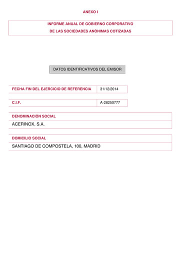 Thumbnail Acerinox Annual Report 2014