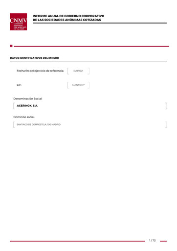 Thumbnail Acerinox Annual Report 2021