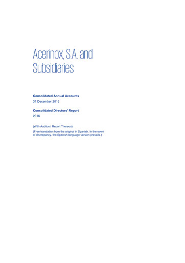 Thumbnail Acerinox Financial Statement 2016