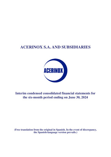 Vorschaubild Acerinox Finanzmitteilung 2024-h1