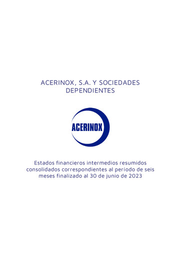 Thumbnail Acerinox Financial Statement 2023-h1