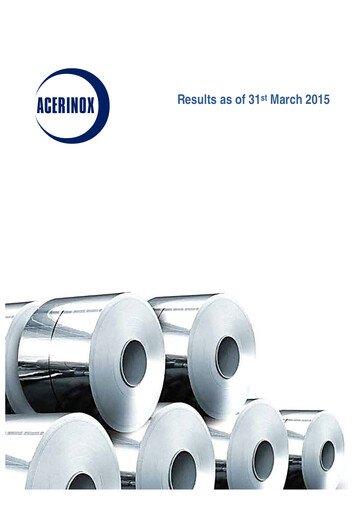 Thumbnail Acerinox Quarterly Report 2015-q1