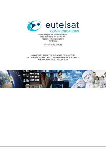 Thumbnail Eutelsat Financial Report fy2009