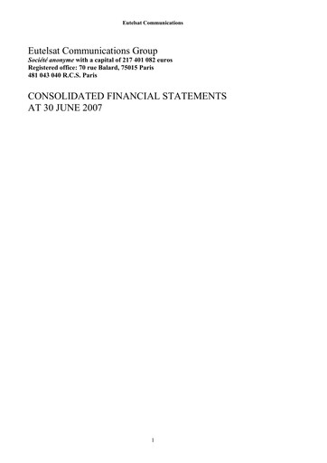Thumbnail Eutelsat Financial Statement fy2007
