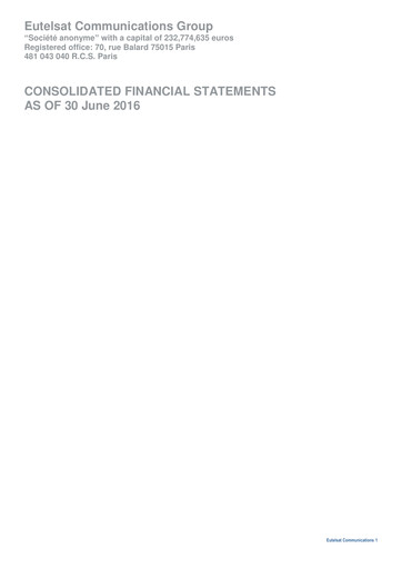 Thumbnail Eutelsat Financial Statement fy2016