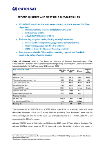 Thumbnail Eutelsat Half-year Report 2025-h1