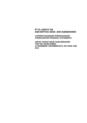 Thumbnail XL Axiata
 Financial Statement 2015