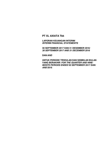 Thumbnail XL Axiata
 Quarterly Report 2017-q3