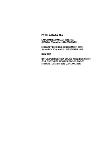 Thumbnail XL Axiata
 Quarterly Report 2018-q1