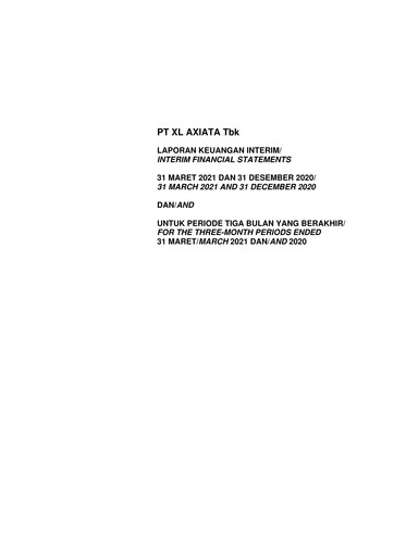 Thumbnail XL Axiata
 Quarterly Report 2021-q1