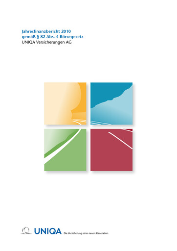 Thumbnail Uniqa Insurance Group
 Annual Report 2010