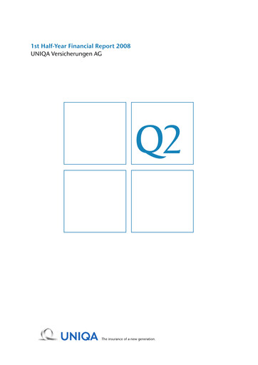 Thumbnail Uniqa Insurance Group
 Half-year Report 2008-h1
