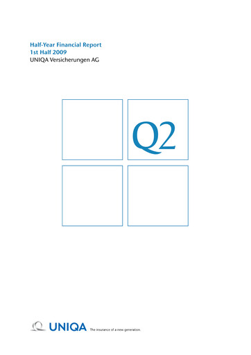 Thumbnail Uniqa Insurance Group
 Half-year Report 2009-h1